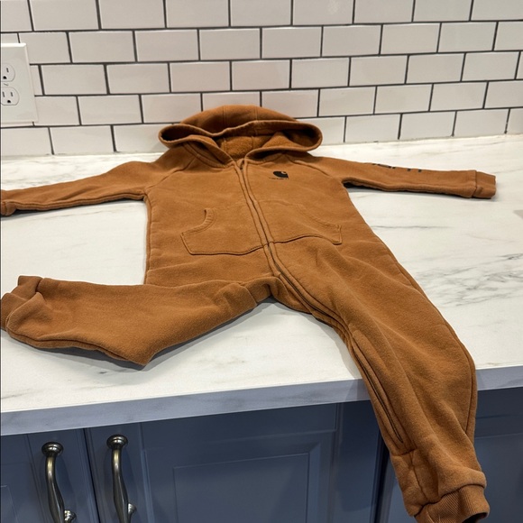 Carhartt Fleece Full-Zip Coveralls for Baby Boys - Carhartt Brown - 24 Months - Picture 1 of 4